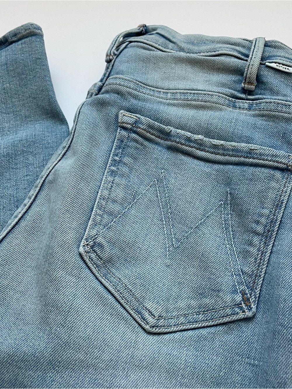 MOTHER The Hustler Ankle Jean Light Blue Straight/Flare Leg Jeans - Picture 2 of 16